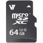 V7 MICROSD CARD 64GB MICROSDXC CL10 UHS1 22MBPS 15MBS WRITE-PRT