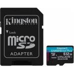 Kingston TARJETA DE MEMORIA 512GB MSDXC CANVAS GO PLUS 170R A2 U3 V30 CON ADAPTADOR