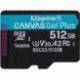 Kingston TARJETA DE MEMORIA 512GB MSDXC CANVAS GO PLUS 170R A2 U3 V30 SIN ADAPTADOR