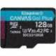 Kingston TARJETA DE MEMORIA 128GB MSDXC CANVAS GO PLUS 170R A2 U3 V30 SIN ADAPTADOR