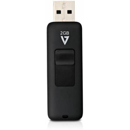 V7 2GB FLASH DRIVE USB 2.0 NEGRO CONECTOR RETRACTIL RTL