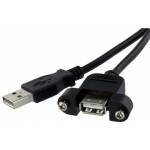 StarTech 1 FT USB 2.0 PANEL MOUNT CABLE A TO A - PARA M