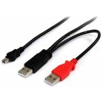 StarTech 1.8MTS USB Y CABLE PARA DISCO EXTERNO - USB A A MINI B