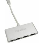 Coolbox HUB USB-C A 3 USB-A 3.0 + SALIDA DE CORRIENTE