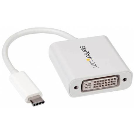 StarTech USB TIPO-C A ADAPTADOR DVI USB-C DVI VIDEO CONVERTIDOR-BLANCO
