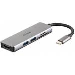 D-Link HUB 5-EN-1 USB-C CON HDMI Y SD/MICROSD LECTOR DE TARJETAS