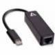 V7 USB-C A ADAPTADOR ETHERNET NEGRO
