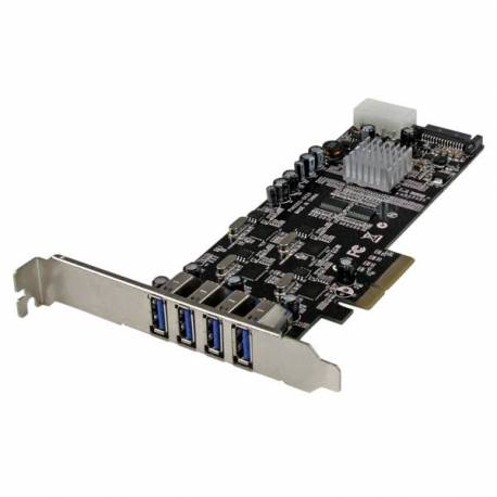 StarTech TARJETA PCI EXPRESS 4 PUERTOS USB 3.0 QUADBUS SATA LP4 UASP