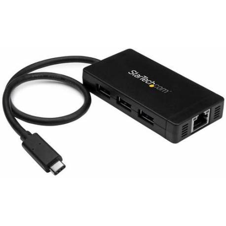 StarTech 3 PUERTOS USB 3.0 HUB+GBE USB-C HOST CONNECTOR USB-C HUB