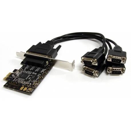StarTech TARJETA PCI EXPRESS SERIE RS232 4 PUERTOS DB9 CABLE BREAKOUT