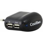 Coolbox CARGADOR USB 110-240V UX2 2 PUERTOS