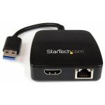 StarTech USB 3.0 MINI DOCKING ADAPTADOR - USB 3.0 GBE ADAPTADOR NIC CON HDMI