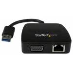 StarTech USB3 PORTÁTIL PORTABLE DOCK - USB A VGA Y GBE MINI DOCK STATION