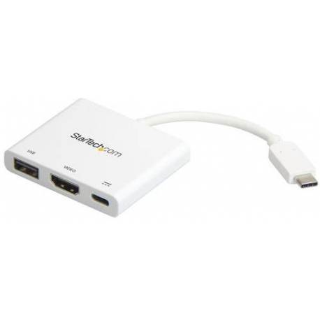 StarTech ADAPTADOR USB TIPO-C A HDMI Y SALIDA DE CORRIENTE BLANCO