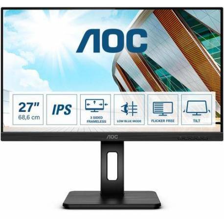 Aoc MONITOR 27" LCD 1920x1080 16:9 4MS 27P2Q 1000:1 VGA USB HDMI