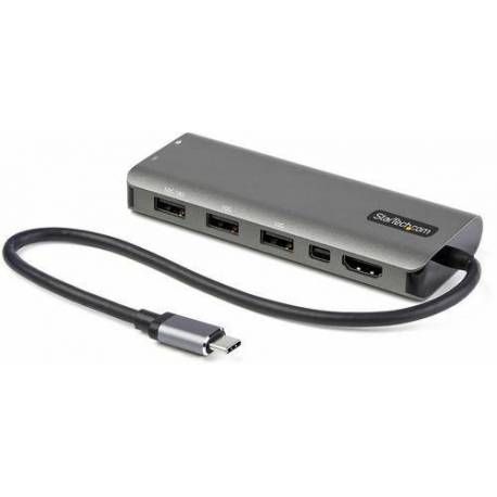 StarTech BASE DE CONEXIÓN USB-C HDMI MDP ETHERNET HUB USB PD 100W